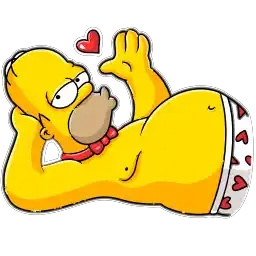 Emoji для телеграмм и Whatsapp Набор Emoji Homer Simpson