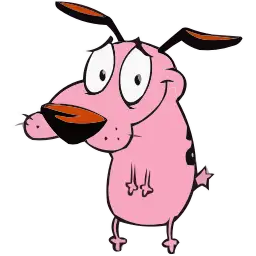 Стикеры для Телеграм и Whatsapp Набор Emoji Courage the Cowardly Dog