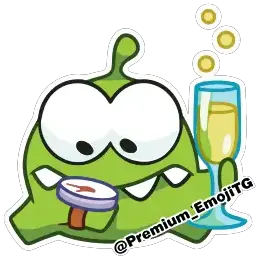 Emoji для телеграмм и Whatsapp Набор Emoji New Year Om Nom Новогодний Ам Ням