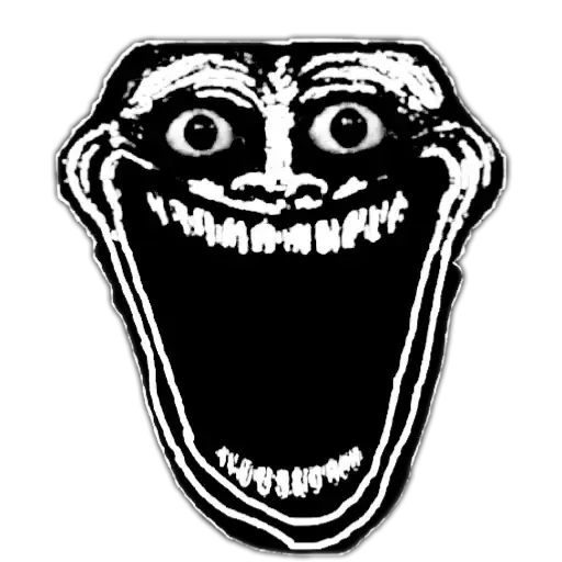 Стикеры для телеграмм и Whatsapp trollface creepy