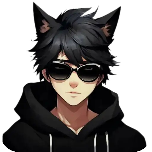 Стикеры для телеграмм и Whatsapp Anime Boy wolf