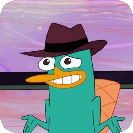 Стикеры для телеграмм и Whatsapp Perry the Platypus @Earth928B