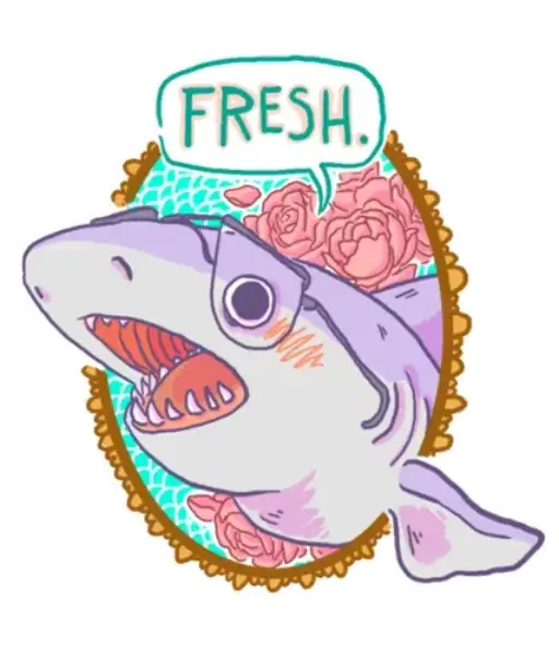 Стикеры для телеграмм и Whatsapp Shark @stickersb2b