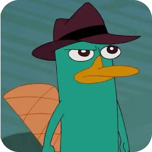 Стикеры для телеграмм и Whatsapp Perry the Platypus @Earth928B