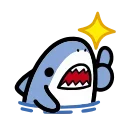 Стикеры Набор Emoji small shark