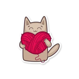 Стикеры для телеграмм и Whatsapp Gray Kitten