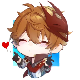 Стикеры для телеграмм и Whatsapp Chibi Tartaglia