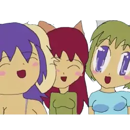 Стикеры для телеграмм и Whatsapp Nyan ~ Neko Sugar Girls