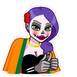 Стикеры для телеграмм и Whatsapp Vera Calavera
