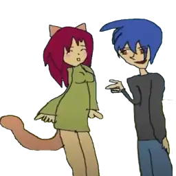 Стикеры для телеграмм и Whatsapp Nyan ~ Neko Sugar Girls