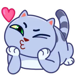 Emoji для телеграмм и Whatsapp Набор Emoji Puffy Cat
